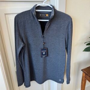 Daniel Cremieux Performance Charcoal Quarter Zip Long Sleeve Men’s Pullover SZ S